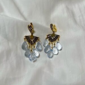 Crystal drop earrings M566